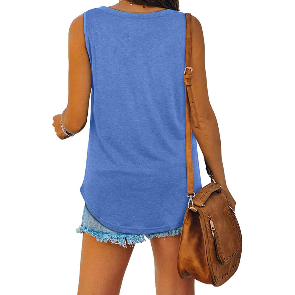 Kimberly | Elegant V-Neck Sleeveless Top - Picela