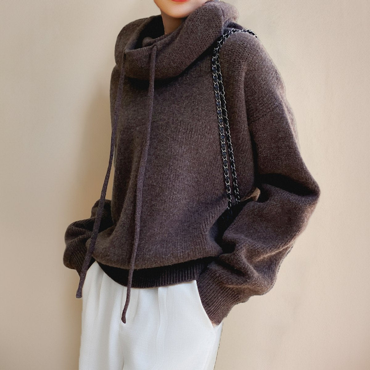 Laura | Cozy Hooded Oversized Sweater - Picela