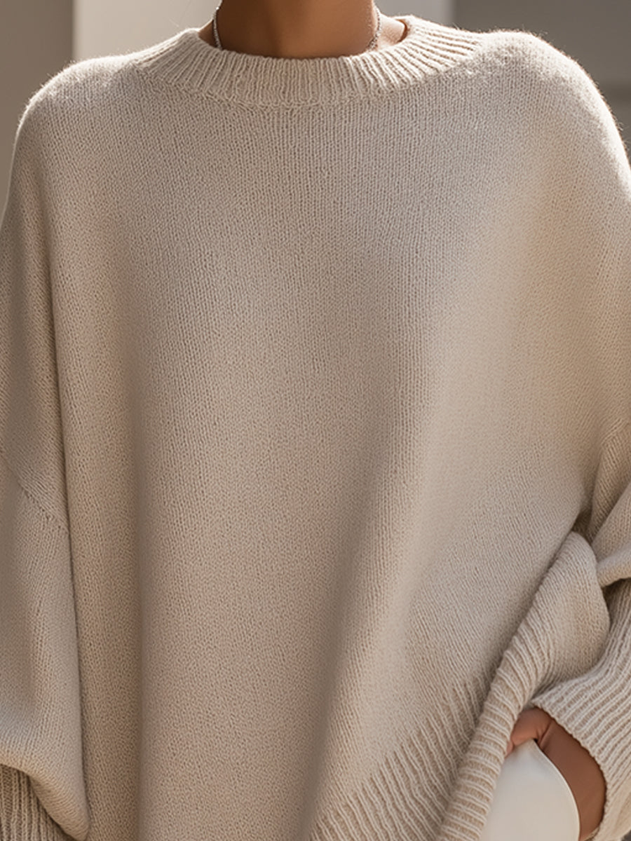 Laura | Elegant Oversized Batwing Sweater - Picela