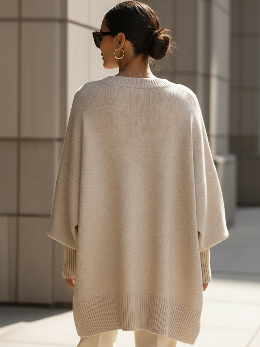 Laura | Elegant Oversized Batwing Sweater - Picela