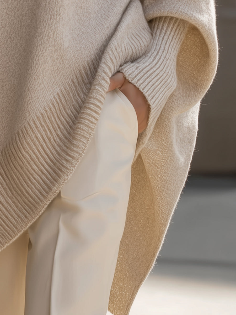 Laura | Elegant Oversized Batwing Sweater - Picela