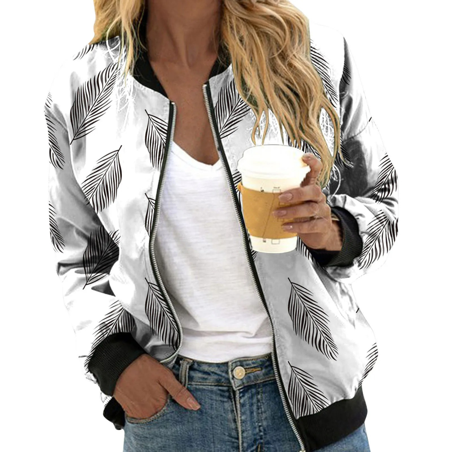 Laura | Stylish Floral Bomber Jacket - Picela