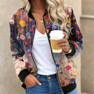 Laura | Stylish Floral Bomber Jacket - Picela