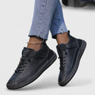 Lauren | Comfortable Suede Lace-Up Sneakers - Picela