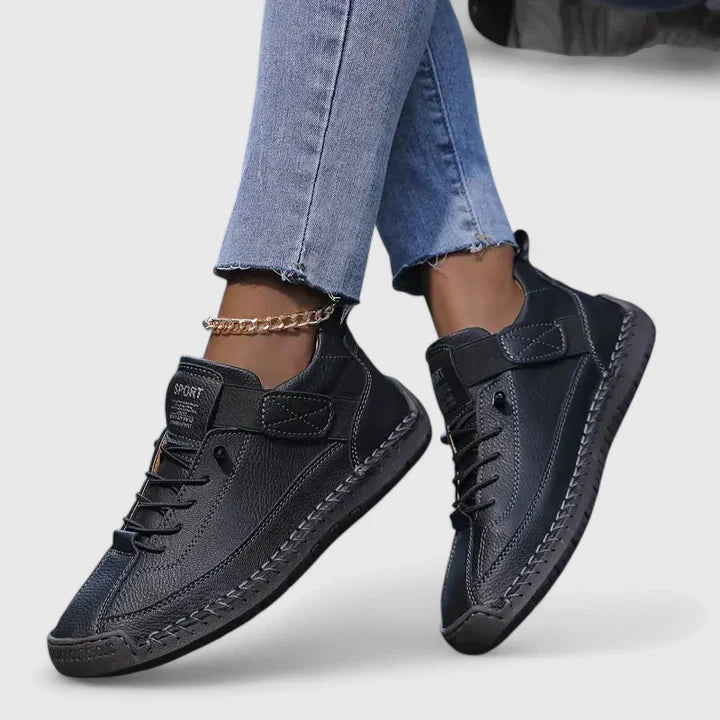 Lauren | Comfortable Suede Lace-Up Sneakers - Picela