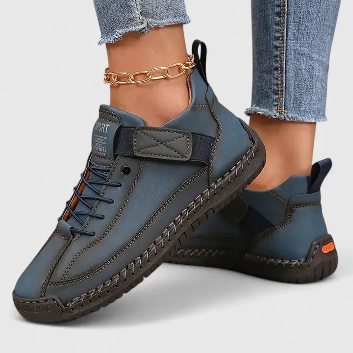 Lauren | Comfortable Suede Lace-Up Sneakers - Picela