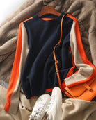 Lauren | Elegant Colorblock Crewneck Sweater - Picela
