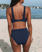 Lauren | Elegant High-Waist Plunge Bikini - Picela