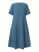 Lauren | Elegant Linen Midi Dress - Picela