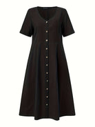 Lauren | Elegant Linen Midi Dress - Picela