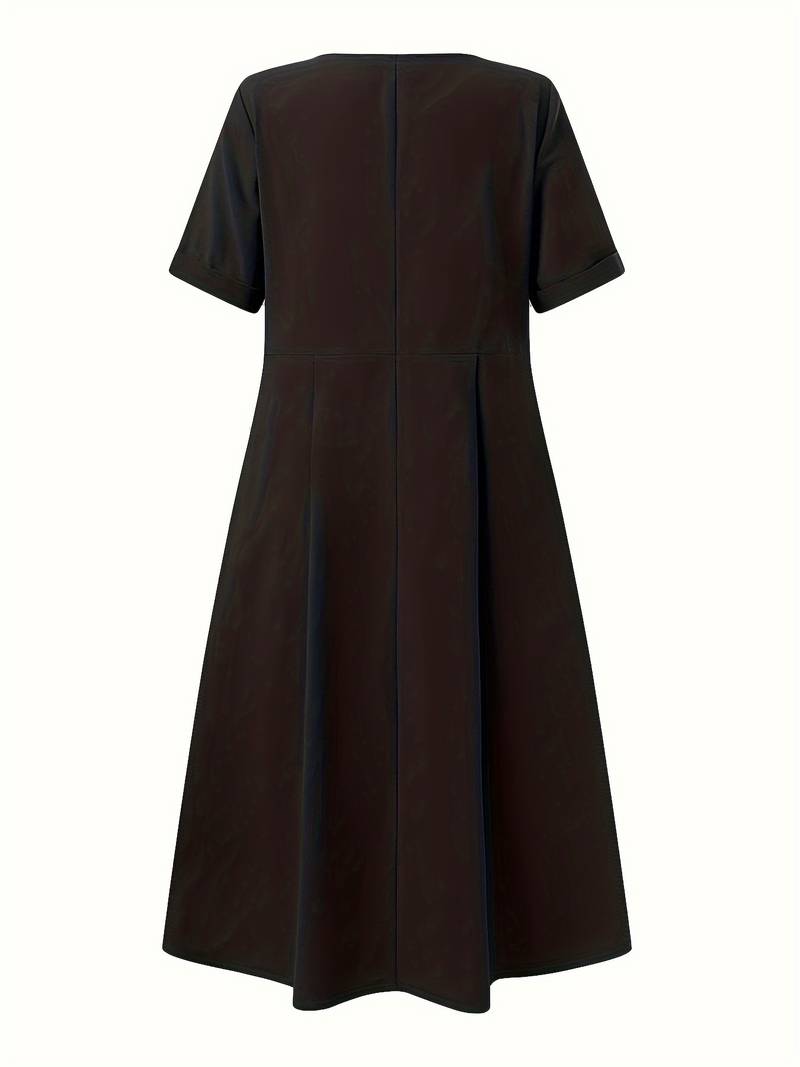 Lauren | Elegant Linen Midi Dress - Picela