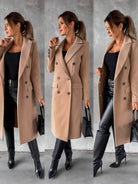 Lauren | Elegant Tailored Double-Breasted Coat - Picela