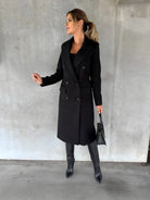 Lauren | Elegant Tailored Double-Breasted Coat - Picela
