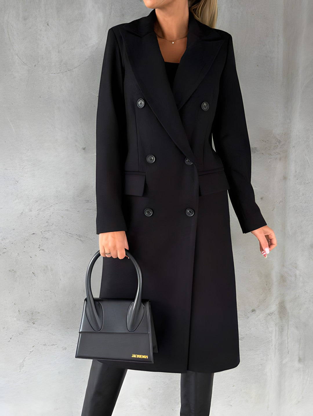 Lauren | Elegant Tailored Double-Breasted Coat - Picela