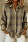 Nicole | Elegant Plaid Collared Cardigan