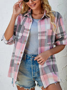 Megan | Effortless Plaid Flannel Top - Picela