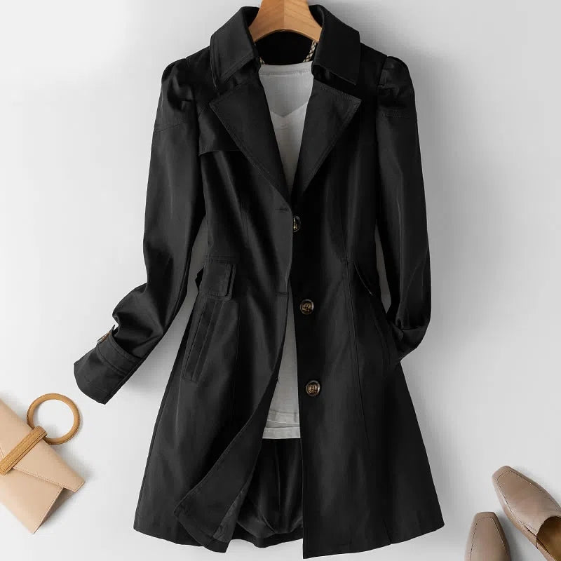Megan | Elegant Belted Trench Coat - Picela