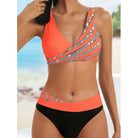 Megan | Elegant Colorblock Striped Bikini - Picela