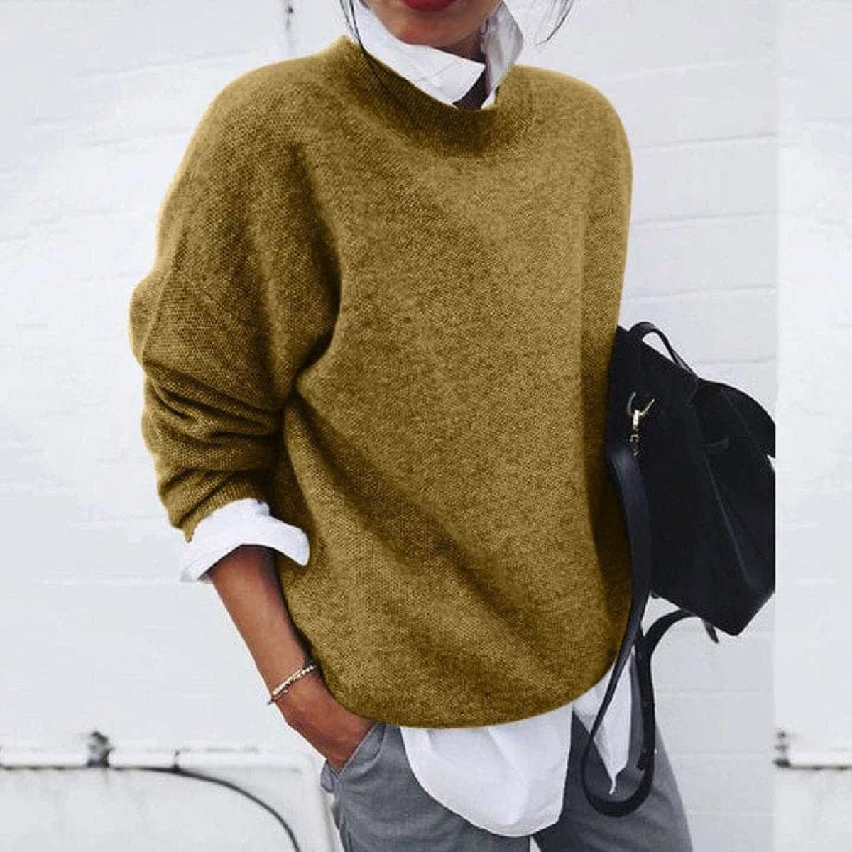 Megan | Elegant Oversized Knit Sweater - Picela