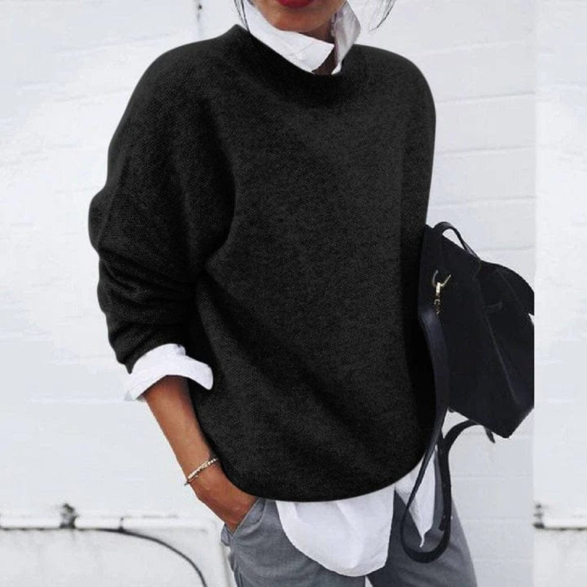 Megan | Elegant Oversized Knit Sweater - Picela