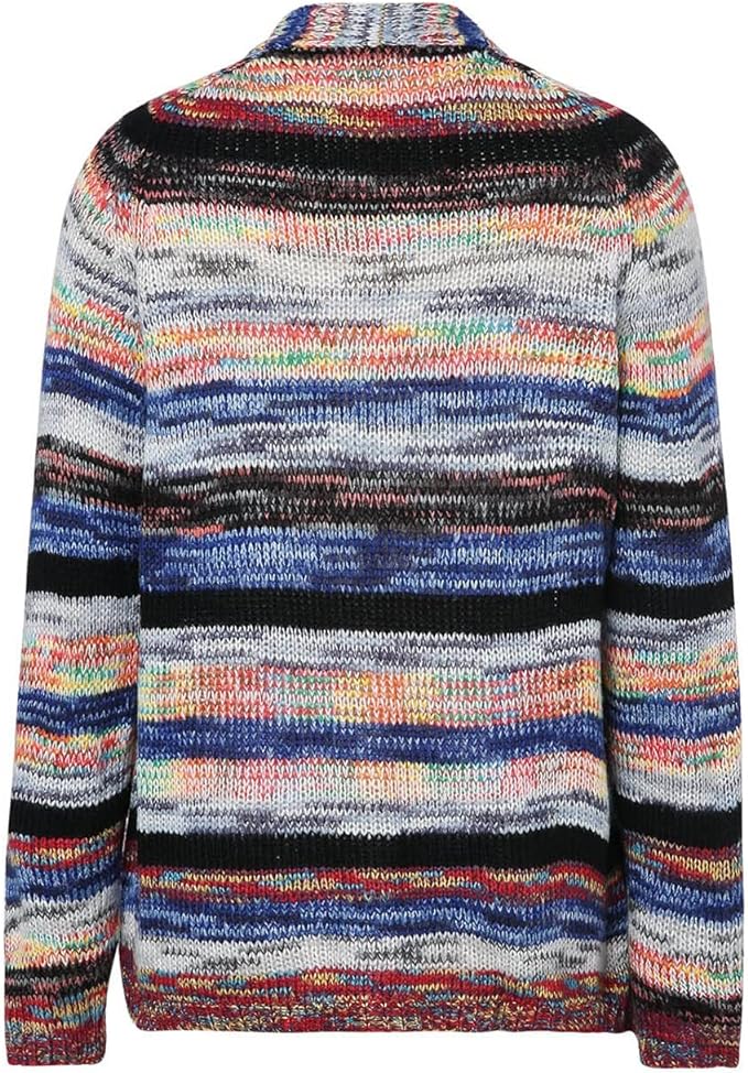Megan | Elegant Striped Multicolor Cardigan - Picela