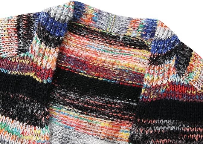 Megan | Elegant Striped Multicolor Cardigan - Picela