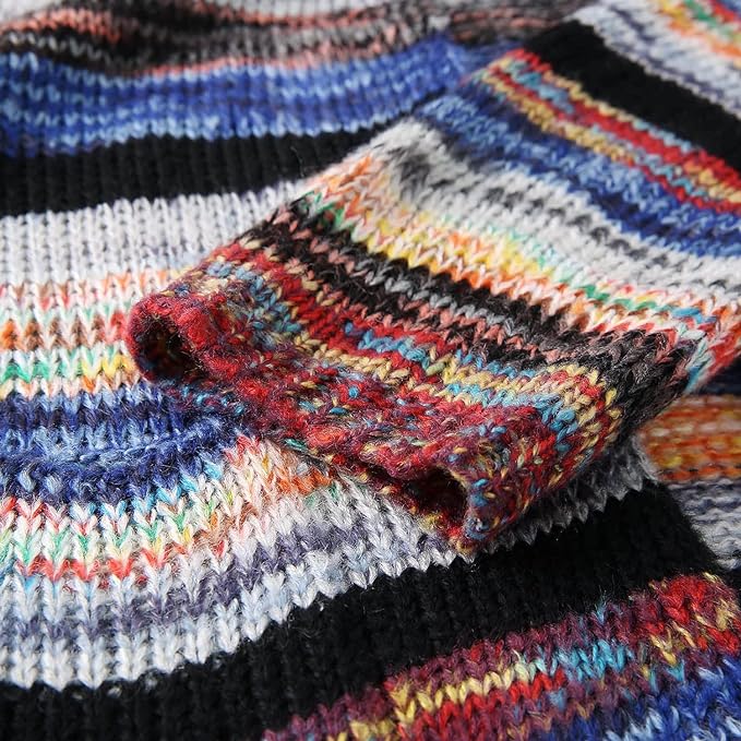 Megan | Elegant Striped Multicolor Cardigan - Picela