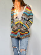 Megan | Elegant Striped Multicolor Cardigan - Picela