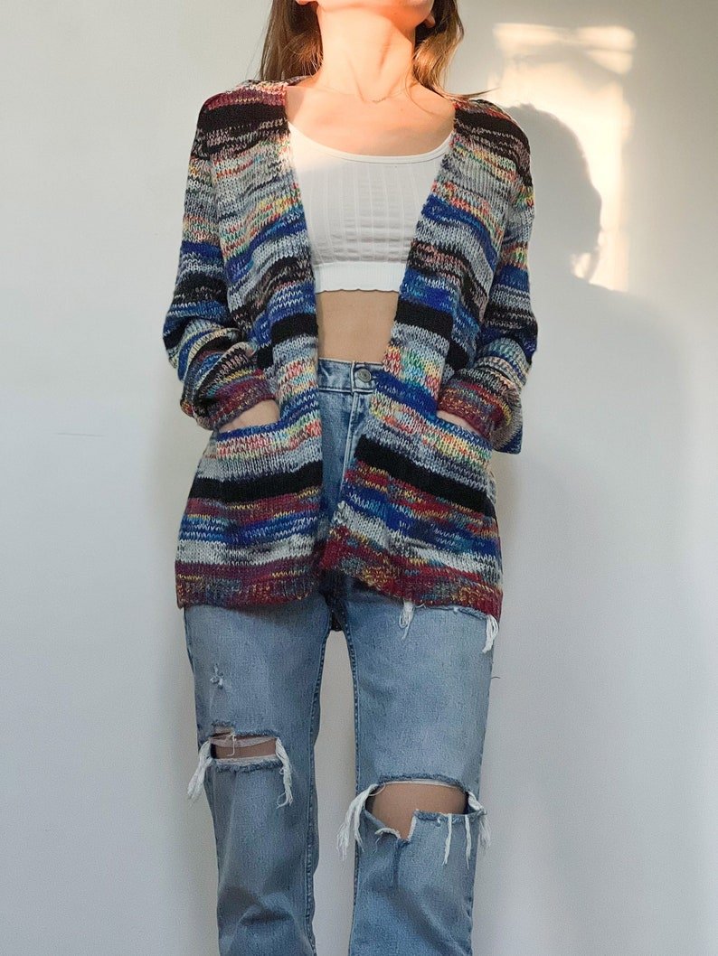 Megan | Elegant Striped Multicolor Cardigan - Picela