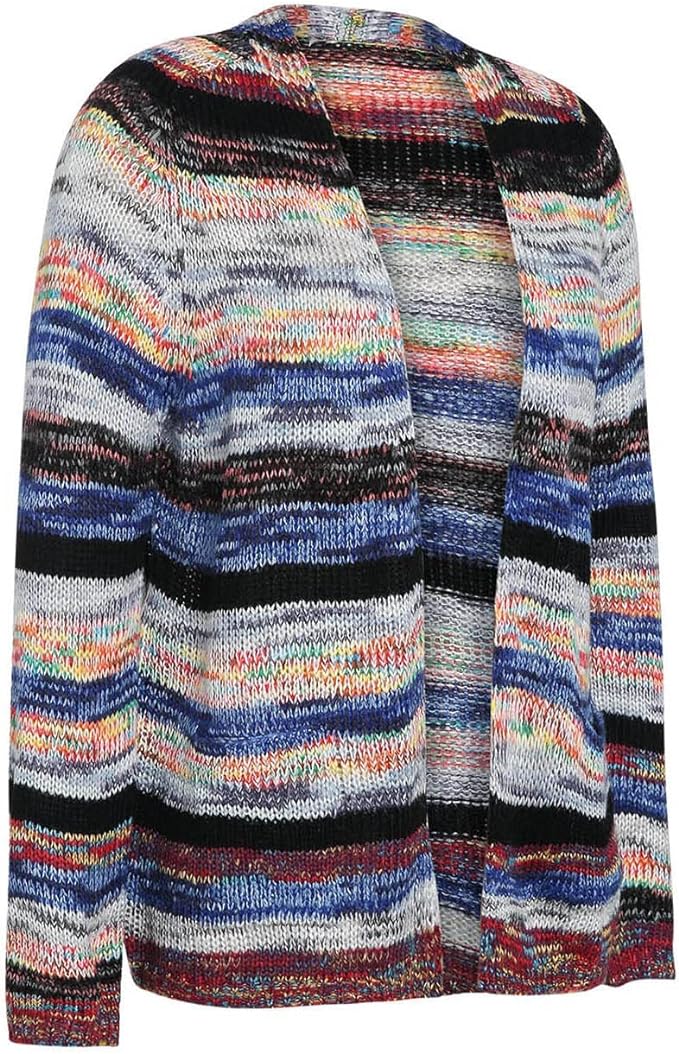 Megan | Elegant Striped Multicolor Cardigan - Picela