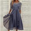 Megan | Feminine Chiffon Midi Dress - Picela