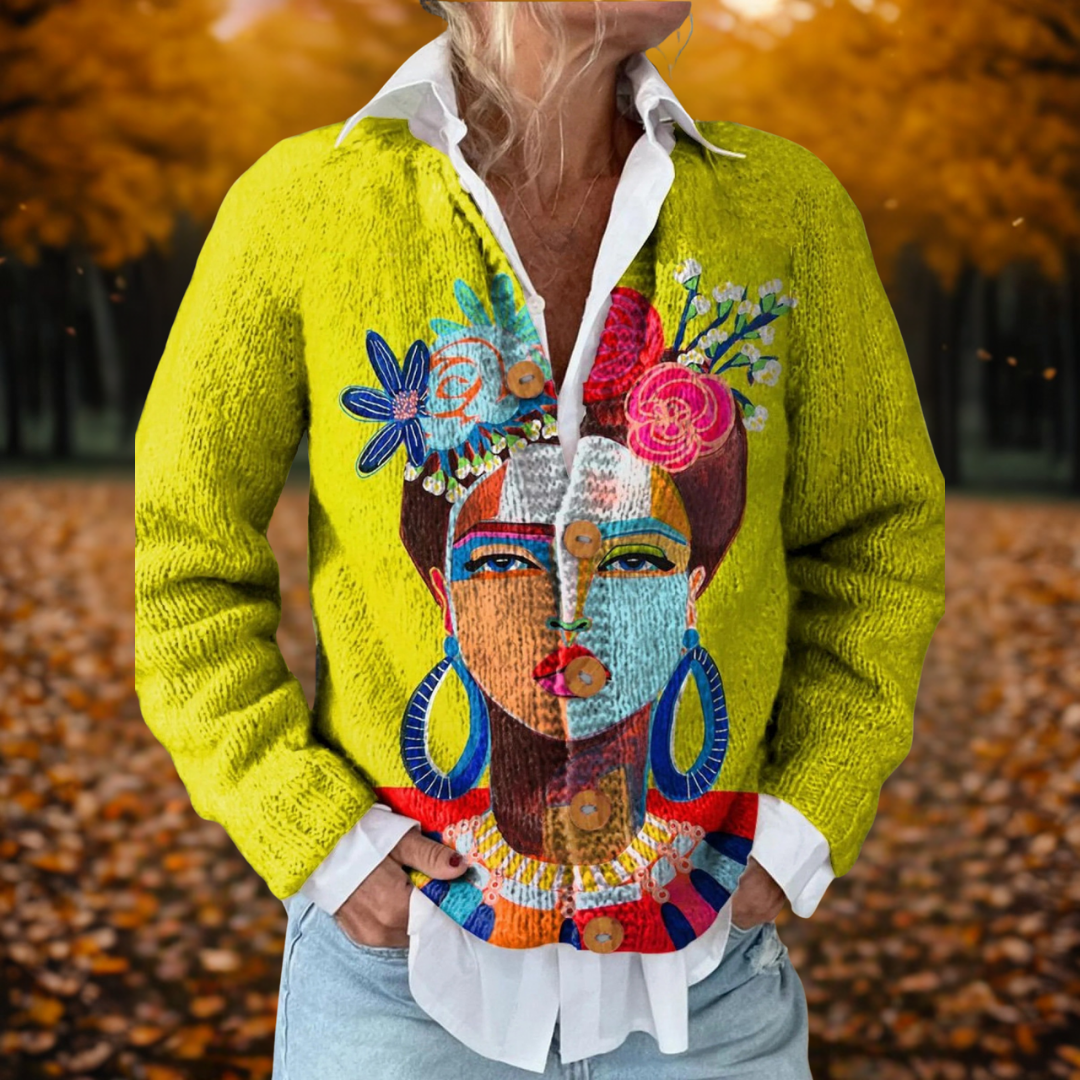 Megan | Vintage Portrait Cardigan - Picela