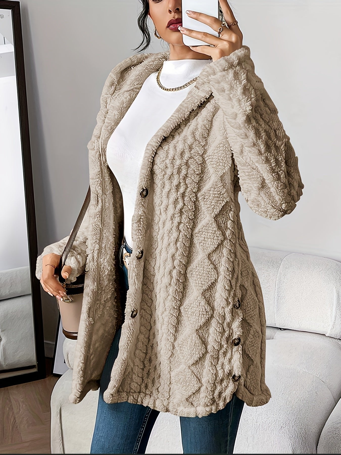 Melissa | Cozy Textured Longline Cardigan - Picela