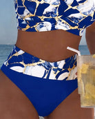 Melissa | Elegant Marble High-Waist Bikini - Picela