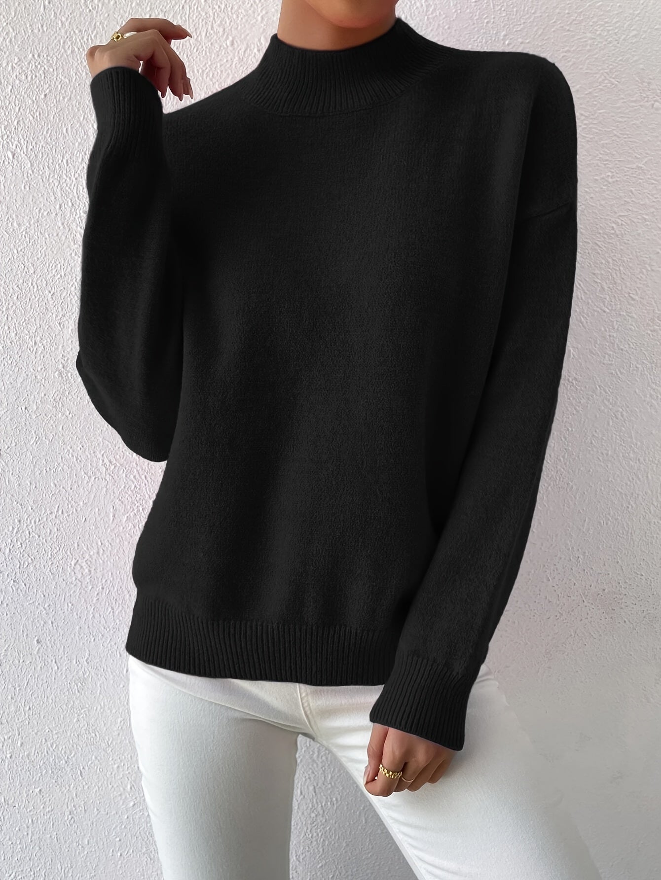Melissa | Elegant Neck Knit Sweater - Picela