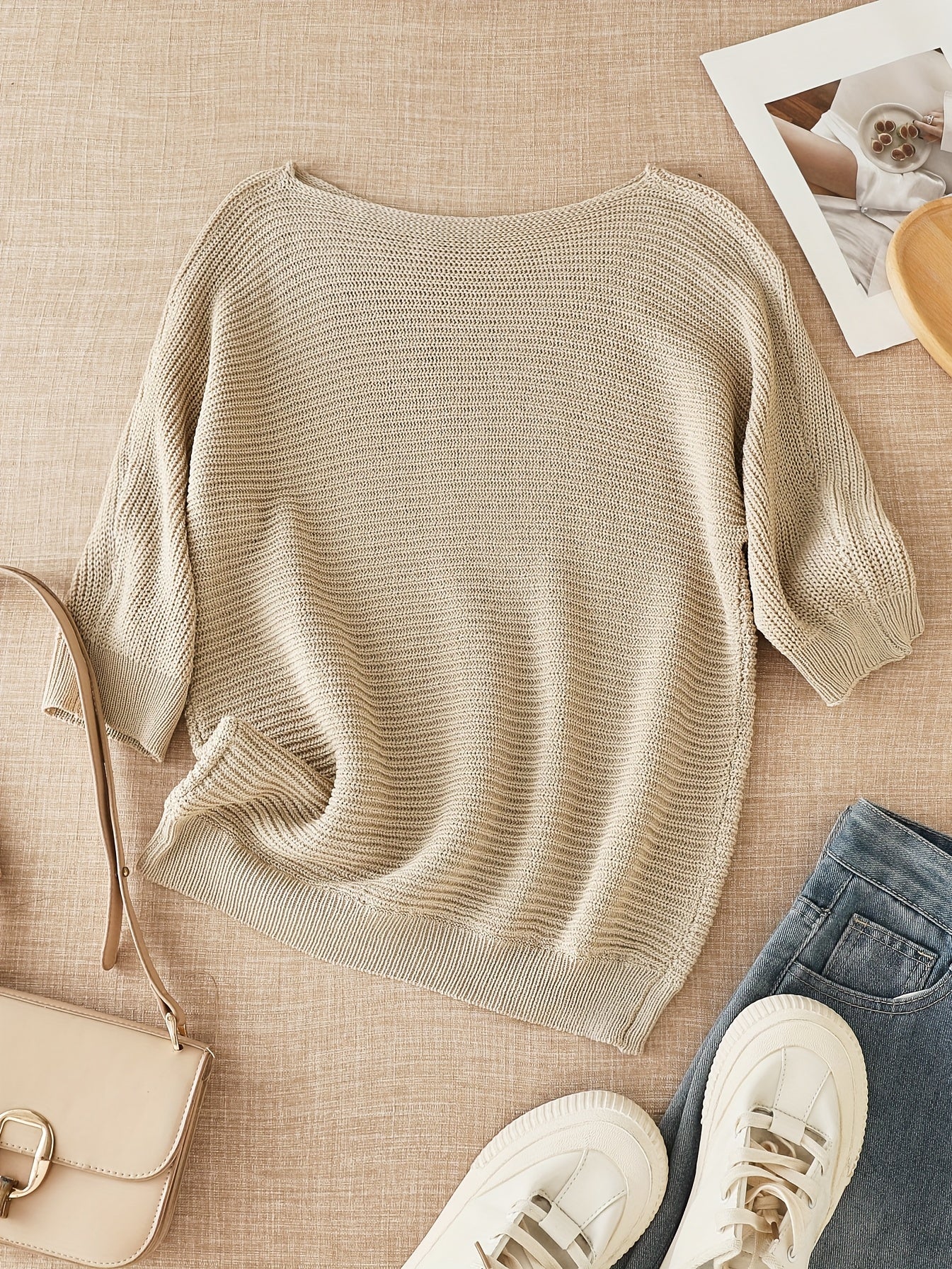 Melissa | Elegant Open-Knit Boat-Neck Sweater - Picela