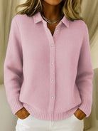 Melissa | Elegant Waffle-Knit Button-Up Cardigan - Picela
