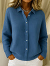 Melissa | Elegant Waffle-Knit Button-Up Cardigan - Picela