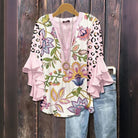 Melissa | Feminine Floral Ruffle Blouse - Picela