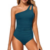 Melissa | Flattering Ruched One-Shoulder Swimsuit - Picela