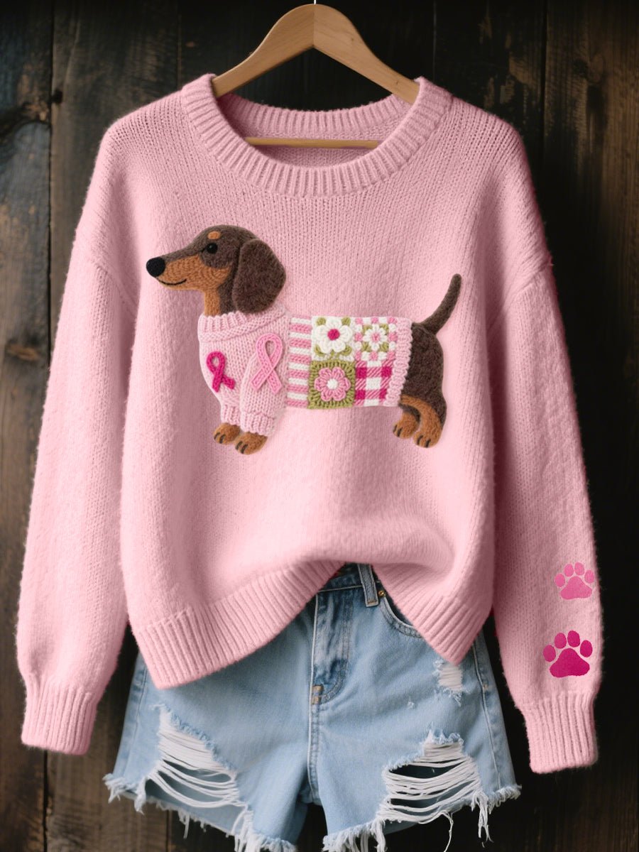 Melissa | Stylish Dachshund Graphic Sweater - Picela