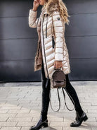 Michelle | Cozy Quilted Fur-Hood Coat - Picela