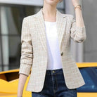 Michelle | Elegant Plaid Tailored Blazer - Picela