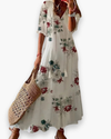 Michelle | Elegant V-Neck Maxi Dress - Picela