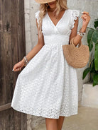 Michelle | Feminine Ruffle Midi Dress - Picela