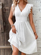 Michelle | Feminine Ruffle Midi Dress - Picela
