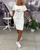 Michelle | Stylish Cotton Graphic Dress - Picela