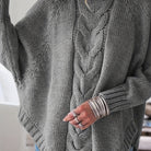 Nicole | Elegant Cable-Knit Mock-Neck Sweater - Picela
