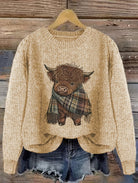 Nicole | Elegant Cow Knit Sweater - Picela