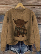 Nicole | Elegant Cow Knit Sweater - Picela